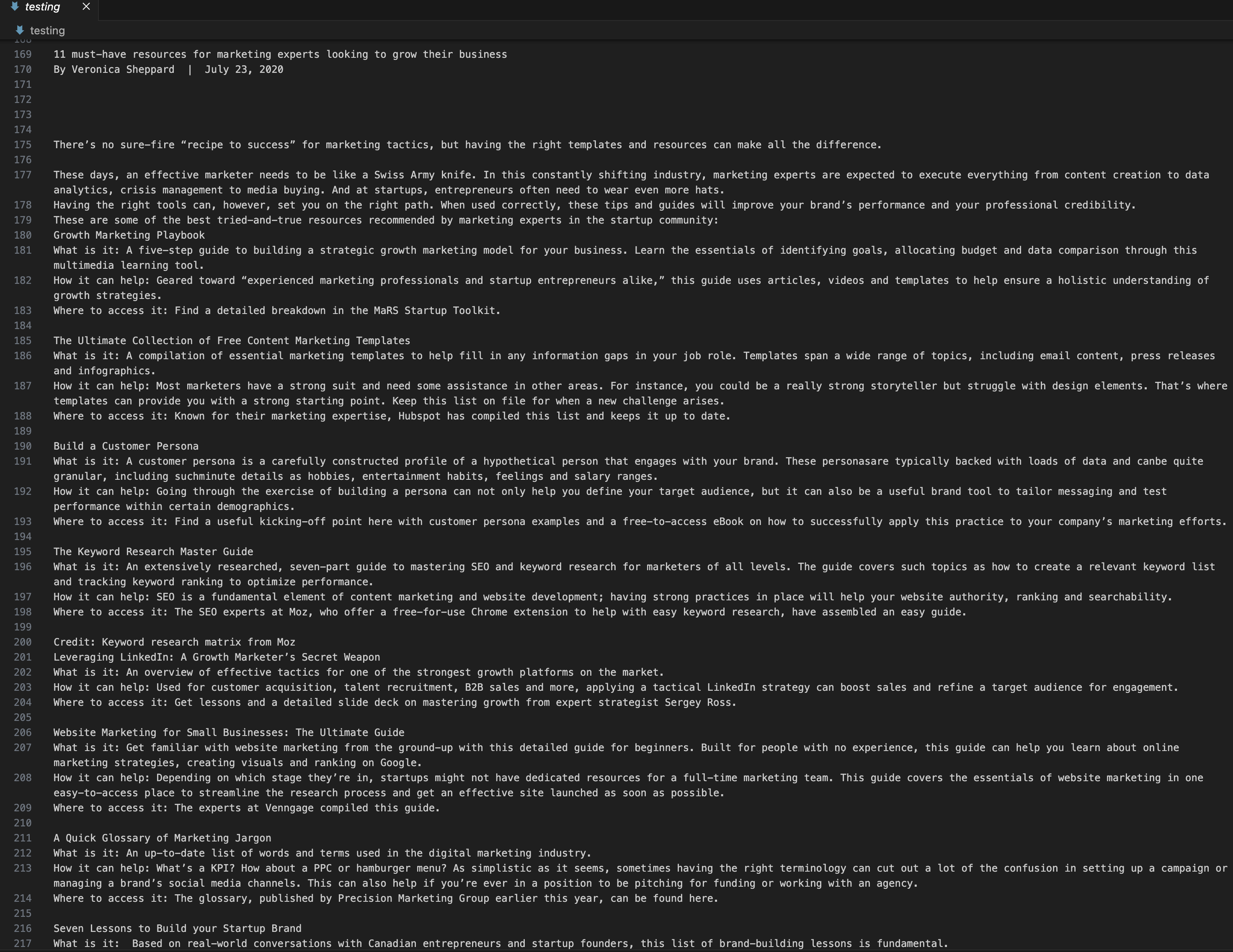 Web Scraper Project